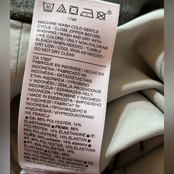 Athleta nolita slim tapered printed cropped pants size 2 seafoam green - Picture 12 of 13